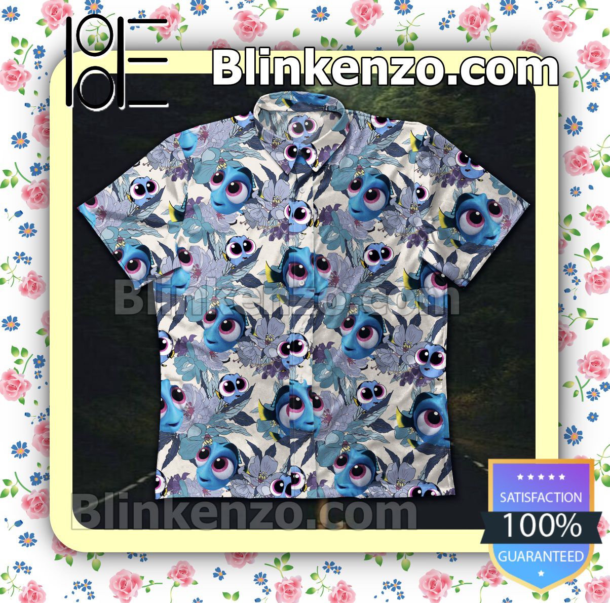Beautiful Baby Dory Blue Flowers Summer Shirts