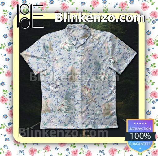 Baby Elephant Blue Flower Summer Shirt