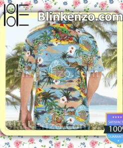 Baby Yoda On Beach Vacation Hawaiian Shirts, Swim Trunks a