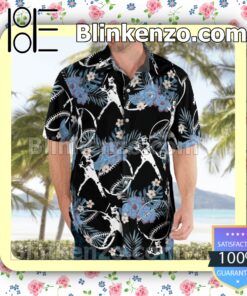 Baseball Player Black Summer Hawaiian Shirt b