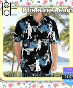 Basketball Player Black Summer Hawaiian Shirt, Mens Shorts a