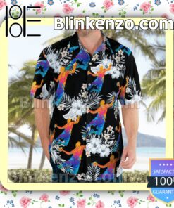 Basketball Player Flowery Black Summer Hawaiian Shirt a