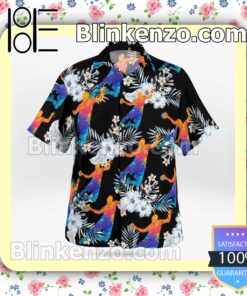 Basketball Player Flowery Black Summer Hawaiian Shirt b