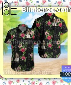 Basset Hound Black Cat 0144 T2NVM0004 Mens Shirt, Swim Trunk