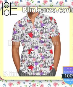 Baymax Balala Big Hero 6 Disney Cartoon Graphics Summer Hawaiian Shirt, Mens Shorts