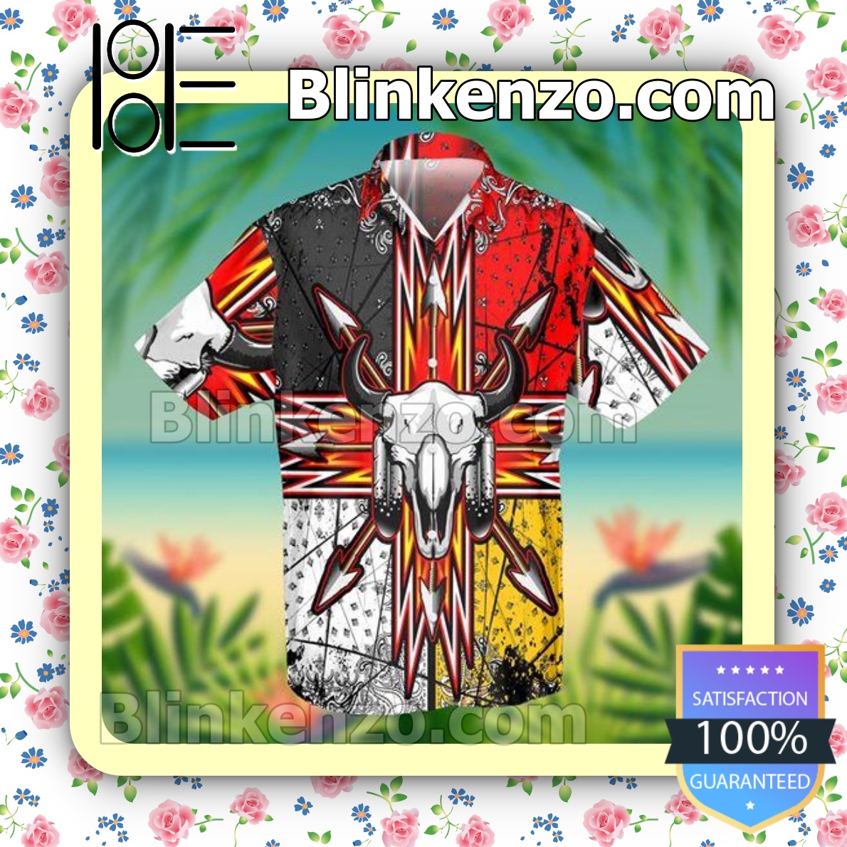 Perfect Bison Arrow Native American Summer Shirts