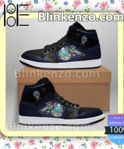 Black Blue Rick And Morty 1s Air Jordan 1 Mid Shoes