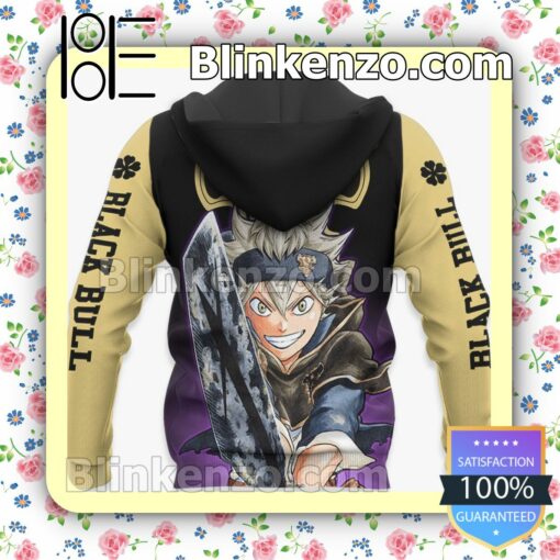 Black Bull Asta Black Clover Anime Personalized T-shirt, Hoodie, Long Sleeve, Bomber Jacket x