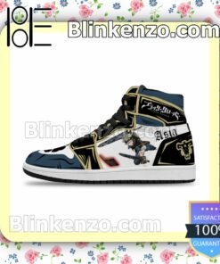 Black Clover Black Bull Asta Fight Anime Air Jordan 1 Mid Shoes