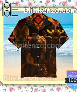 Black Panther Marvel Summer Hawaiian Shirt, Mens Shorts