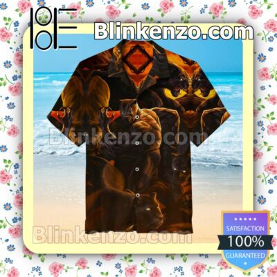 Black Panther Marvel Summer Hawaiian Shirt, Mens Shorts