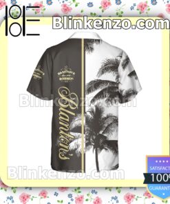 Blanton's Bourbon Palm Tree White Gray Summer Hawaiian Shirt b
