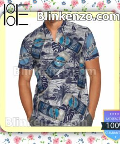 Blue Moon Belgian White Beer Summer Hawaiian Shirt, Mens Shorts