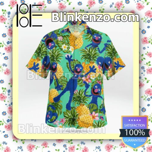 Blue Muppet Pineapple Tropical Summer Shirts b