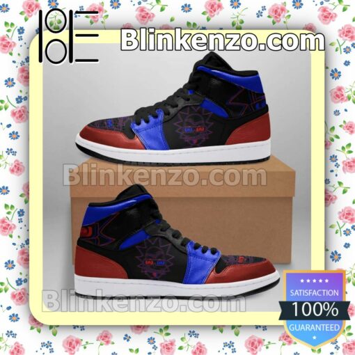 Blue Red Rick And Morty 1s Air Jordan 1 Mid Shoes