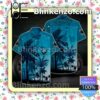 Bmw Motorrad Safari Coconut Tree Blue Summer Shirt