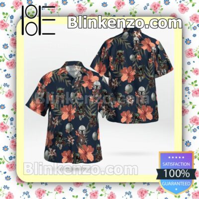 Boba Fett Star Wars Hibiscus Tropical Hawaiian Shirts, Swim Trunks