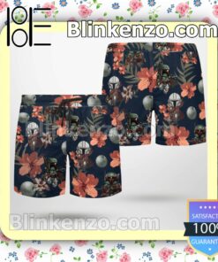 Boba Fett Star Wars Hibiscus Tropical Hawaiian Shirts, Swim Trunks c