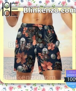 Boba Fett Star Wars Hibiscus Tropical Hawaiian Shirts, Swim Trunks x