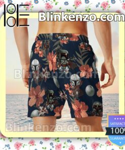 Boba Fett Star Wars Hibiscus Tropical Hawaiian Shirts, Swim Trunks y