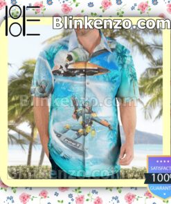 Boba Fett Star Wars Surfing Aqua Blue Summer Hawaiian Shirt a