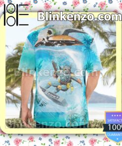 Boba Fett Star Wars Surfing Aqua Blue Summer Hawaiian Shirt b