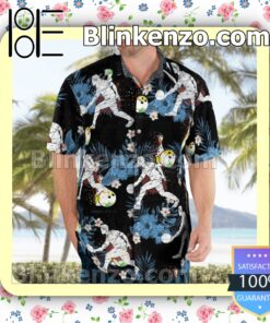 Bowling Player Black Summer Hawaiian Shirt a