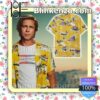 Brad Pitt Once Upon a Time in Hollywood Yellow Summer Hawaiian Shirt