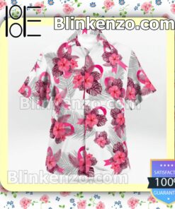 Breast Cancer Awareness Tropical Summer Shirts a