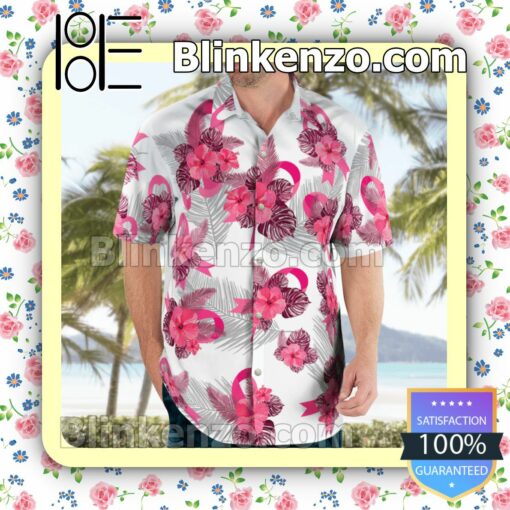 Breast Cancer Awareness Tropical Summer Shirts b