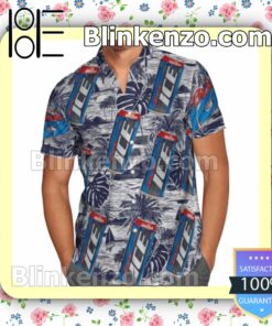 Bud Ice Summer Hawaiian Shirt, Mens Shorts