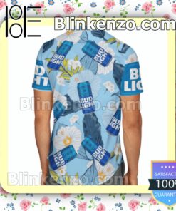 Bud Light Flower Summer Hawaiian Shirt, Mens Shorts a