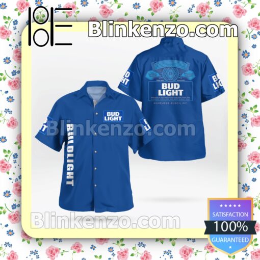 Bud Light Logo Blue Summer Hawaiian Shirt a