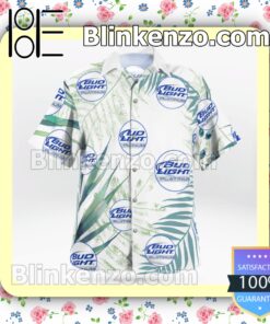 Bud Light Platinum White Summer Hawaiian Shirt
