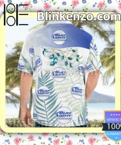 Bud Light Platinum White Summer Hawaiian Shirt a