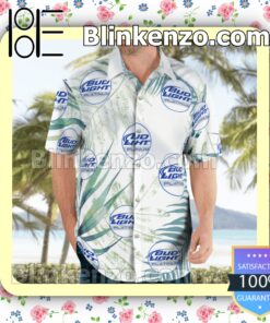 Bud Light Platinum White Summer Hawaiian Shirt b