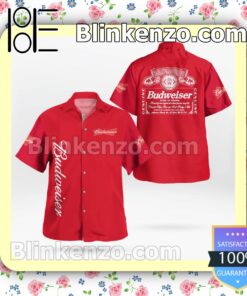 Budweiser Beer Red Summer Hawaiian Shirt a