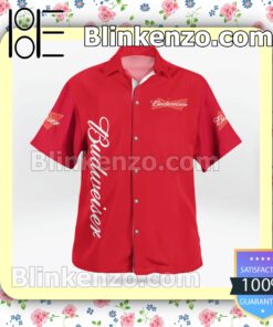 Budweiser Beer Red Summer Hawaiian Shirt b