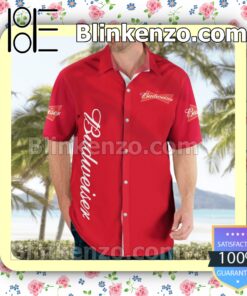 Budweiser Beer Red Summer Hawaiian Shirt c