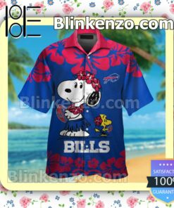 Buffalo Bills & Snoopy Mens Shirt, Swim Trunk