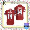 Buffalo Bills Stefon Diggs 14 Red Jersey Inspired Style Summer Shirt