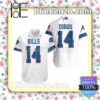 Buffalo Bills Stefon Diggs 14 White Jersey Inspired Style Summer Shirt