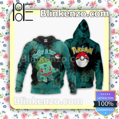 Bulbasaur Pokemon Anime Tie Dye Style Personalized T-shirt, Hoodie, Long Sleeve, Bomber Jacket b