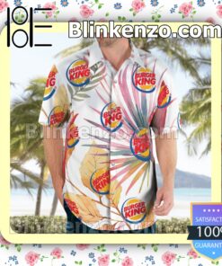 Burger King Fast Food Logo Summer Hawaiian Shirt b