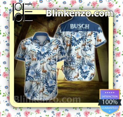 Busch Beer Blue Tropical Reindeer Summer Shirts