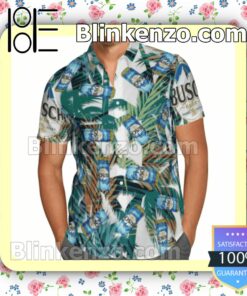 Busch Beer Palm Tree Summer Hawaiian Shirt, Mens Shorts
