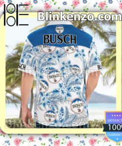 Busch Beer White Summer Hawaiian Shirt c