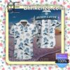 Busch Latte Blue Palm Tree White Summer Shirts