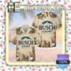 Busch Light Beige Summer Hawaiian Shirt, Mens Shorts