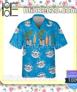 Busch Light Blue Summer Hawaiian Shirt b